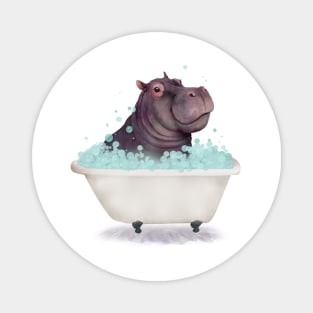 Hippo in the Bathtub Magnet